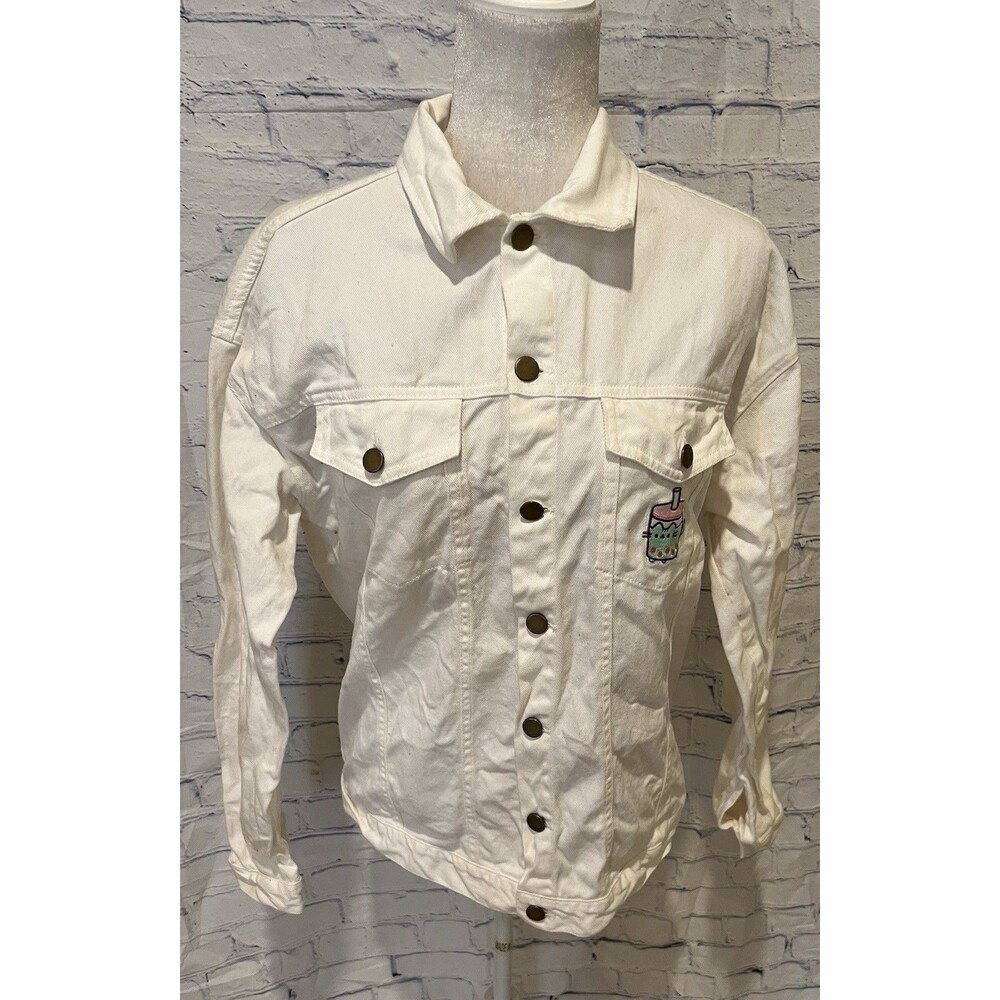 Pusheen Bobasheen White Denim Jacket Spring 2023 Box Exclusive Size Medium